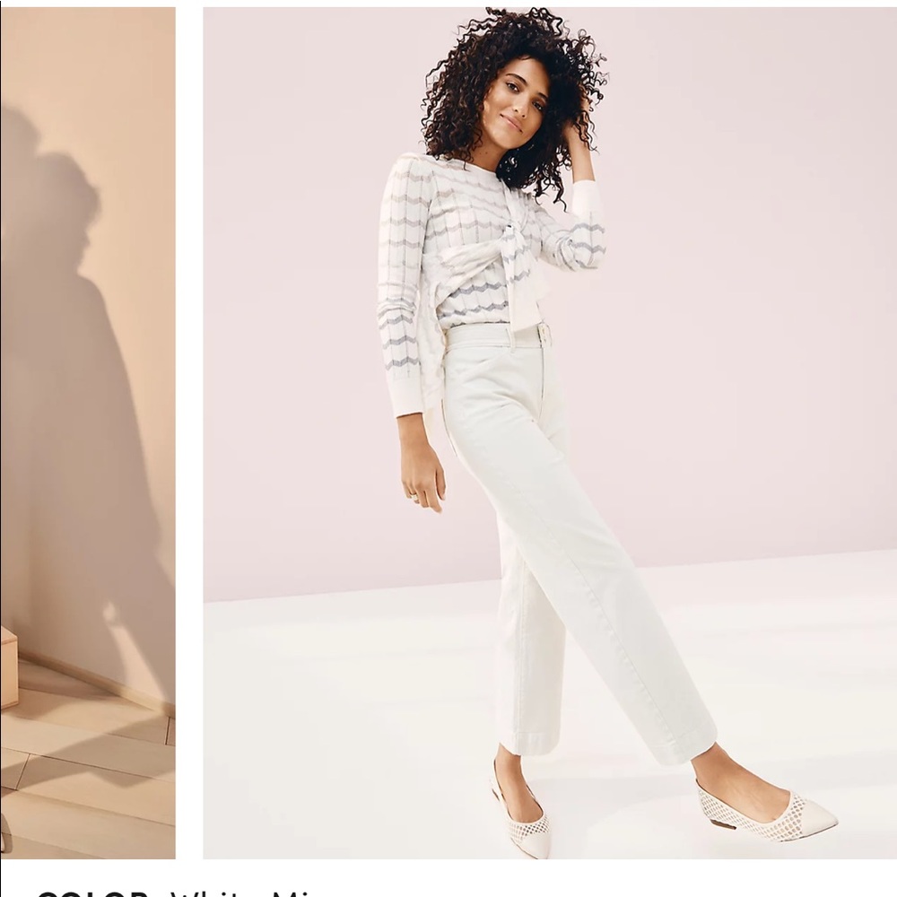 Ann Taylor White straight leg jeans